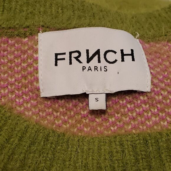 FRNCH Paris Ulyssia Green Floral Sweater Sz S Coquette Soft Boho Cottagecore - Picture 9 of 9